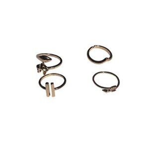 Love Knot Arrow Wave Ring for Teen Girls Stackable Thumb Rings Set Rose Gold